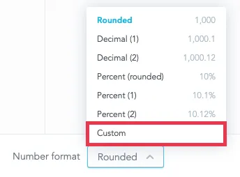 custom number format