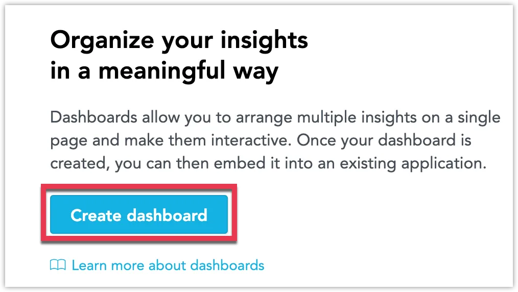 Create dashboard button