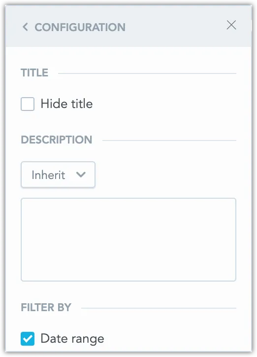 Screenshot of the Configuration dialog on a visualization