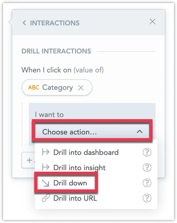 Select Drill Down