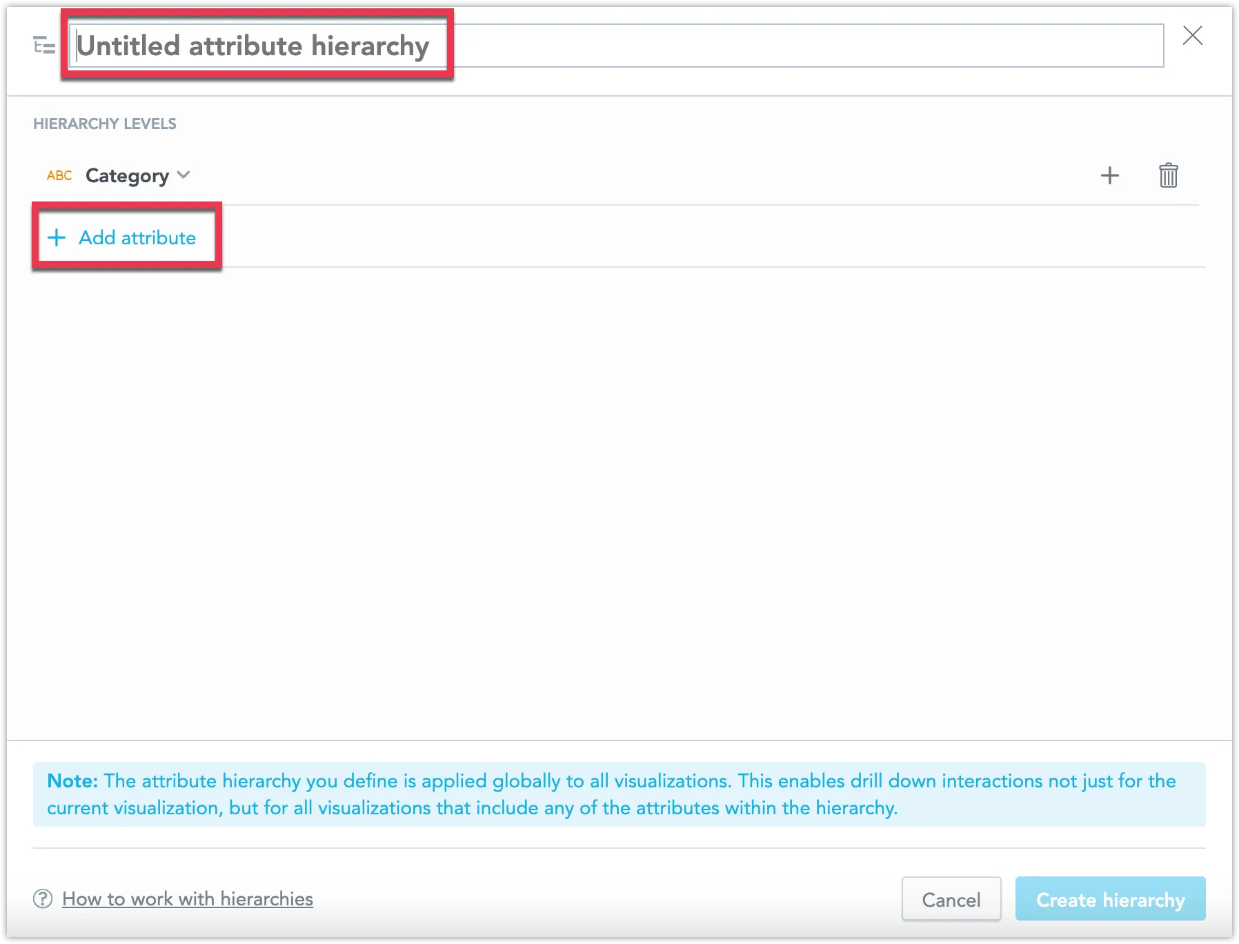 Create Attribute Hierarchy