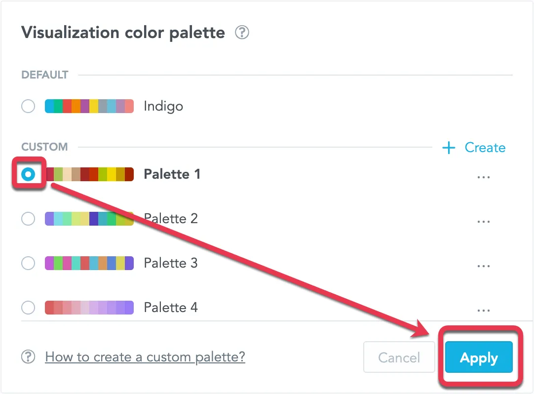 Apply palette