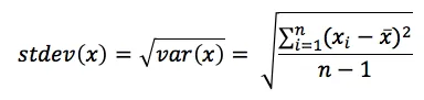 Equation - Standard Deviation