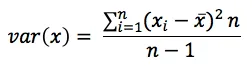 Equation - Variance