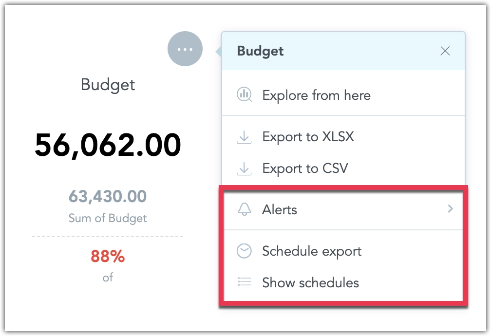 Screenshot of a dashboard widet's configuration menu showing the Respect cross-filtering option.