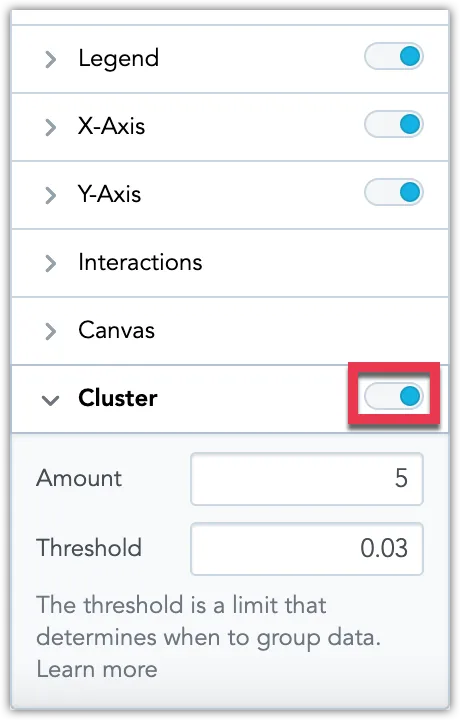 Screenshot of the configuration tab showing the Forecasting option.