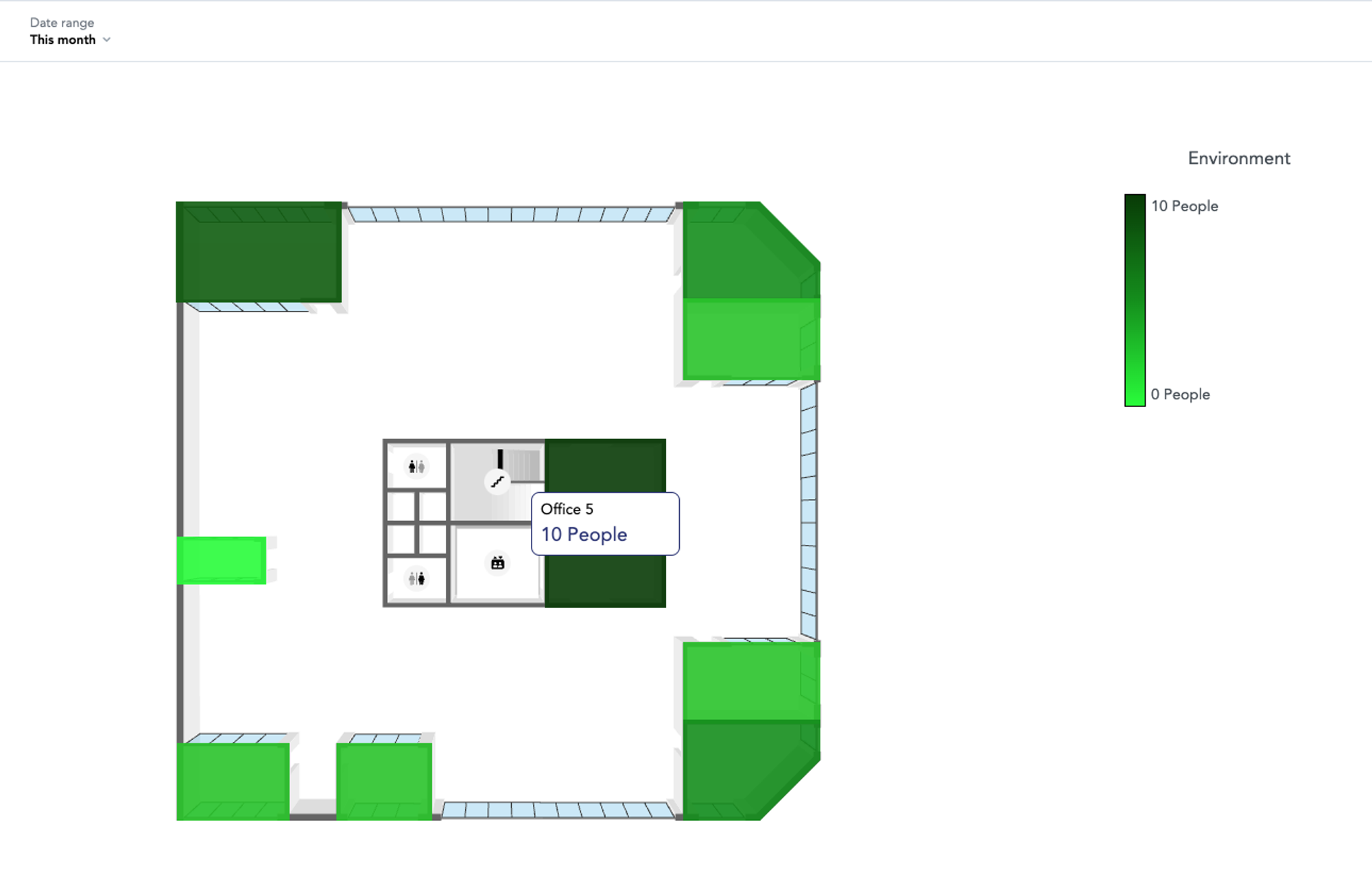 Interactive floor plan built with GoodData's React SDK