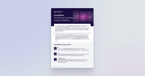 GoodData: The End-to-End Data Product Platform