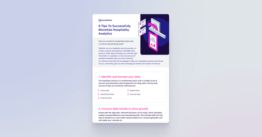 6 Tips To Successfully Monetize Hospitality Analytics