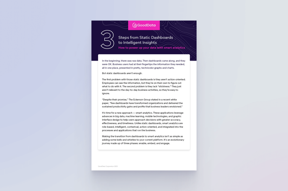 How to Turn Static Dashboards Into Intelligent Insights