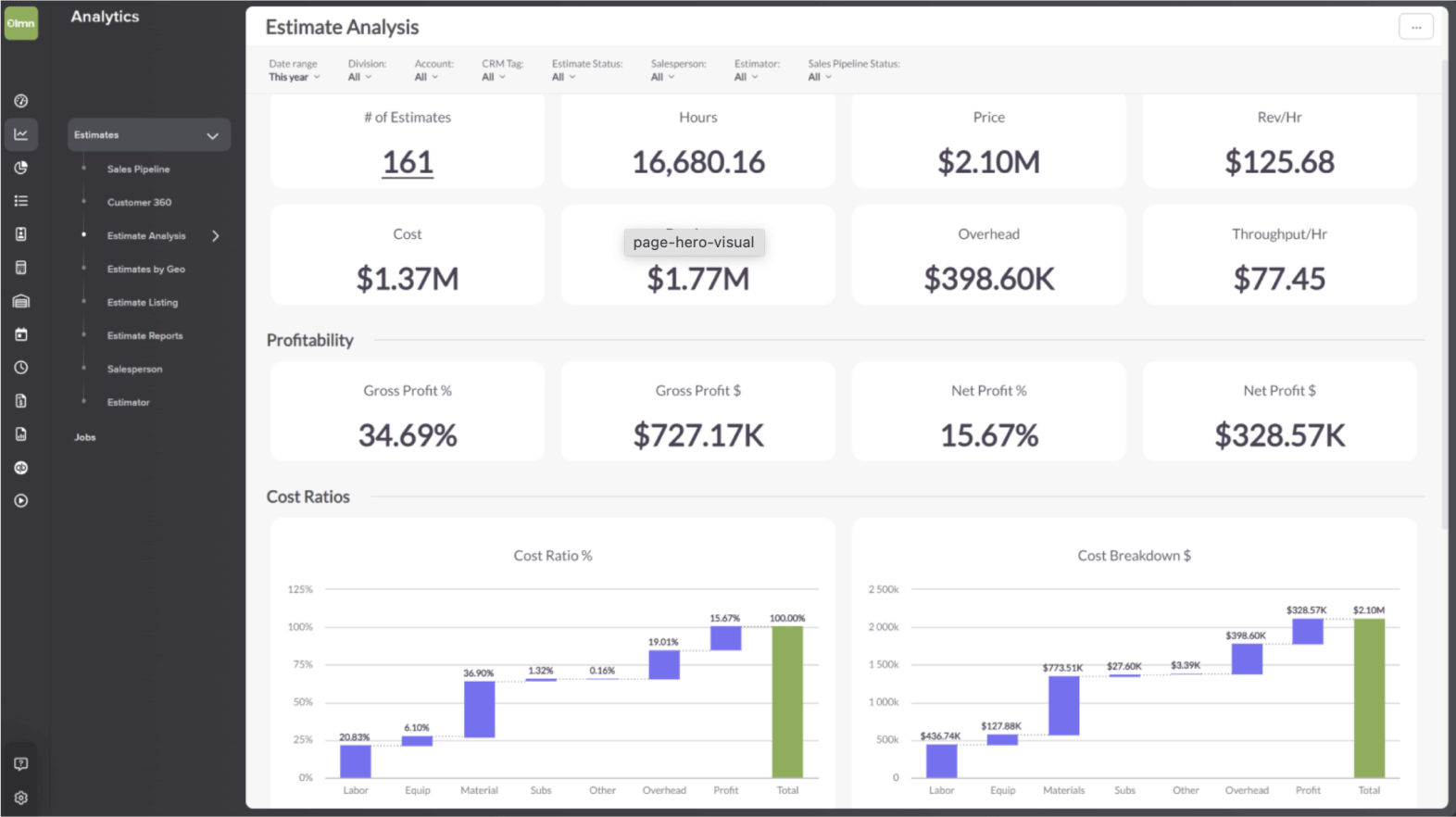 LMN enables landscape companies to manage estimates at a glance